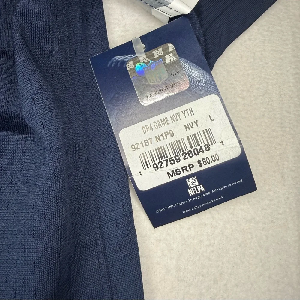 NWT NFL Nike Cowboys Dak Prescott Navy Blue Jersey Youth L 14/16‎